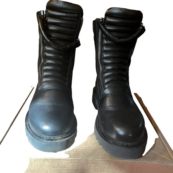 Marcella NYC Black Italian Leather Dominic Boots - SIze 8 - Picture 6 of 10